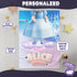 Personalized Cinderella-Inspired Baby Blanket – Custom Name & Birthdate | Princess Baby Blanket